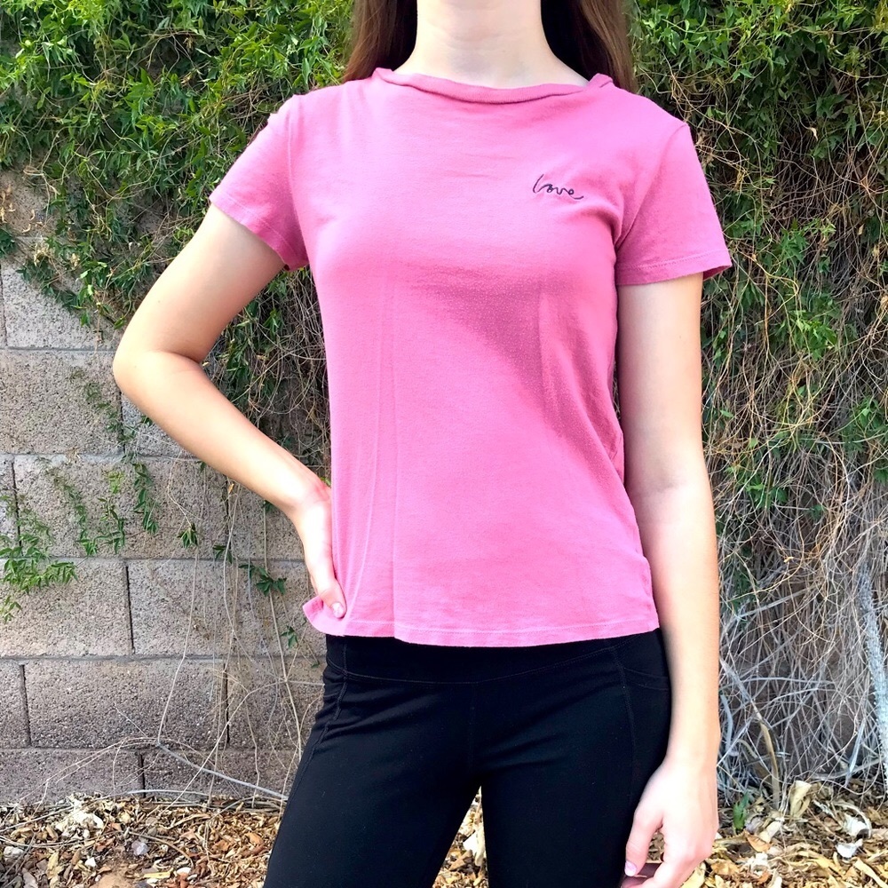 Women’s Pink “Love” T-Shirt - Size XS